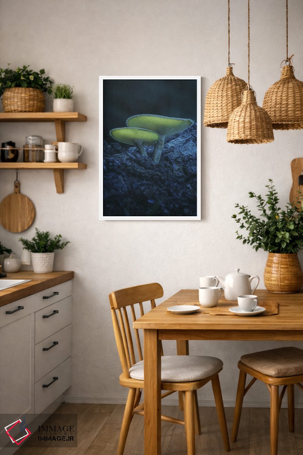 تابلو دکوراتیو یک جفت قارچ اثر جفرسون کاستلاری - D2W