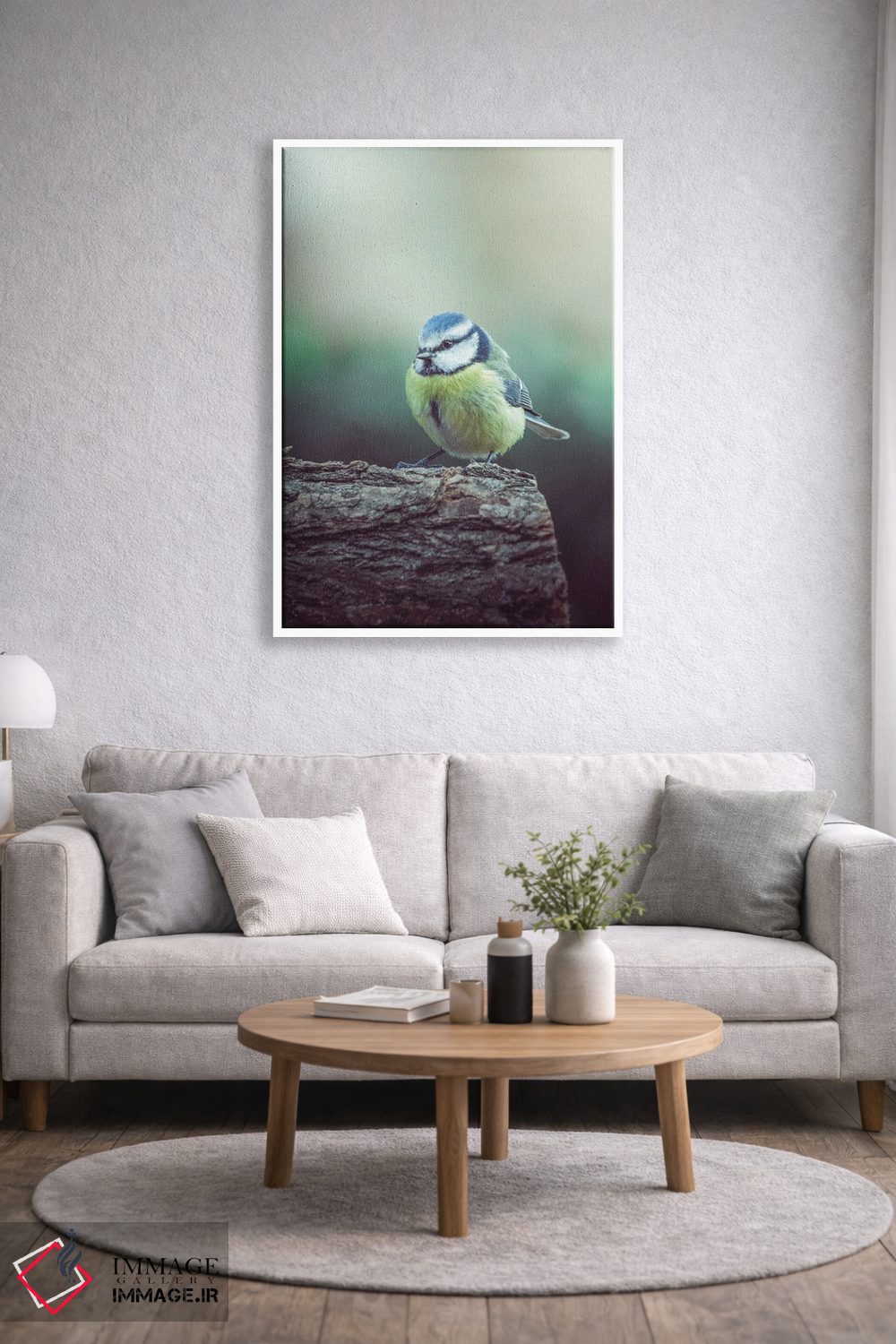 تابلو دکوراتیو دم آبی سرد در شاخه اثر جفرسون کاستلاری - D1W