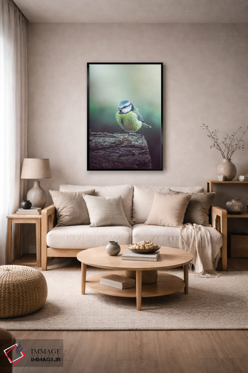 تابلو دکوراتیو دم آبی سرد در شاخه اثر جفرسون کاستلاری - D6B