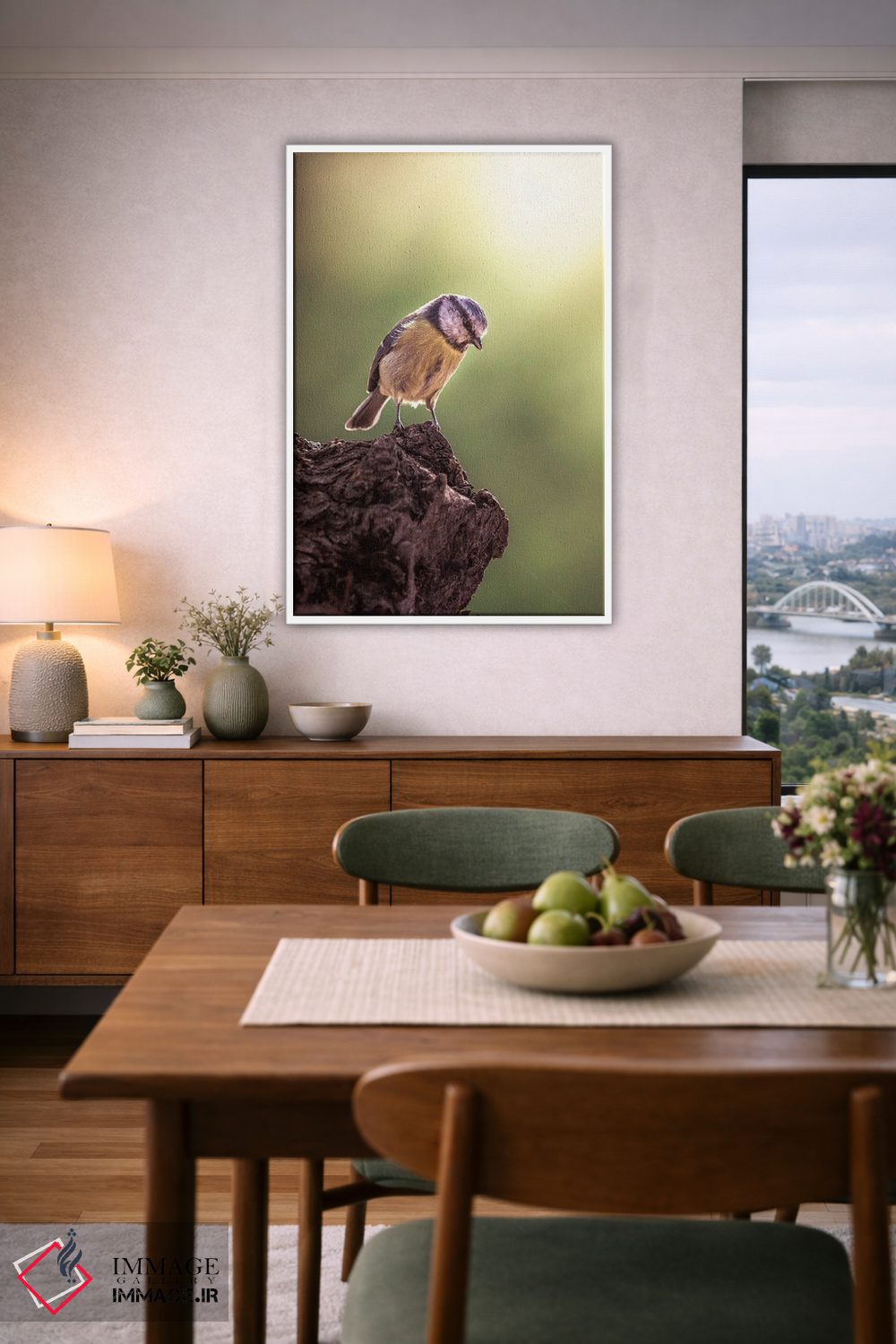 تابلو دکوراتیو دم آبی رو به پایین نگاه می کند اثر جفرسون کاستلاری - D5W