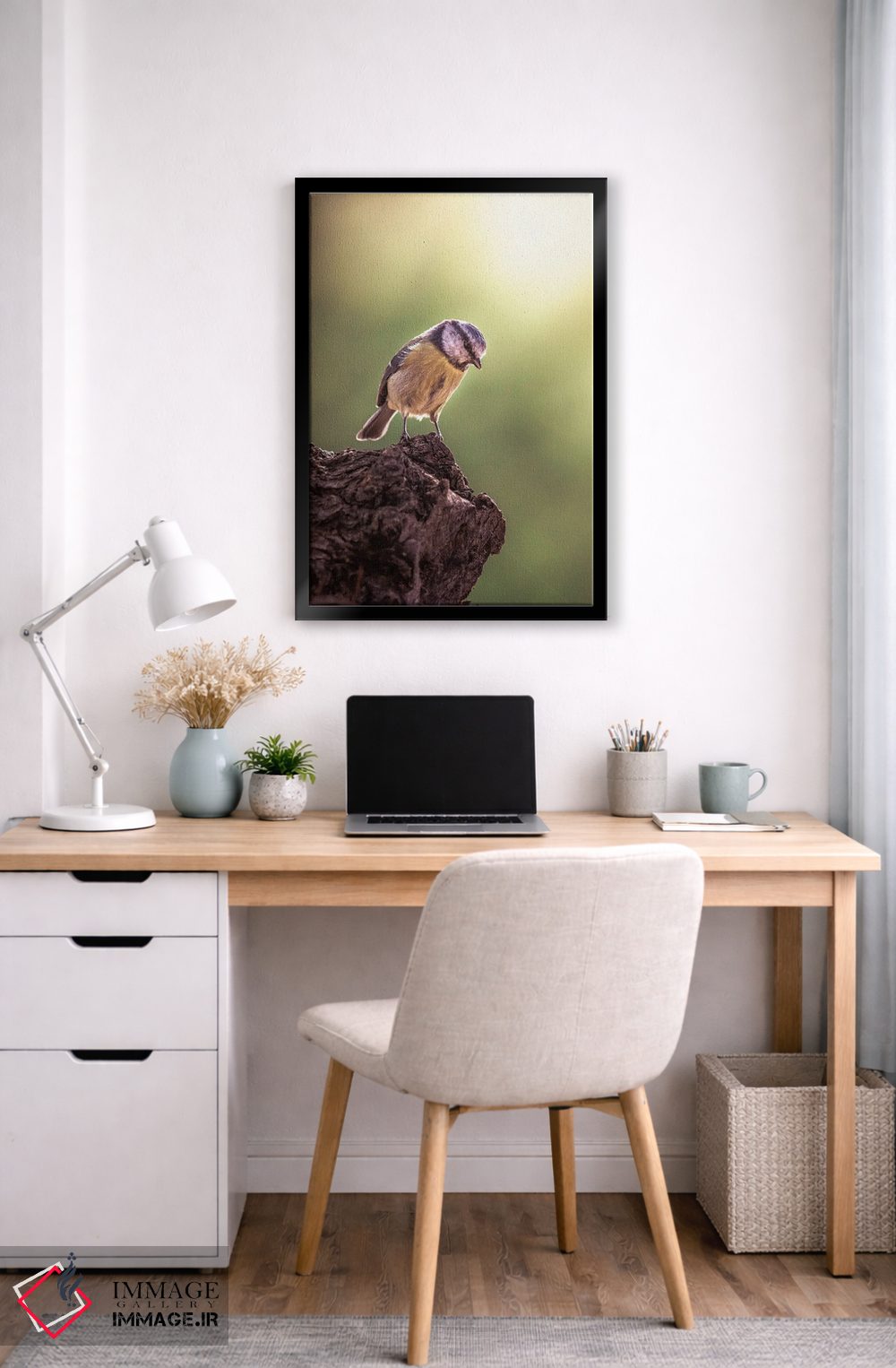 تابلو دکوراتیو دم آبی رو به پایین نگاه می کند اثر جفرسون کاستلاری - D6B