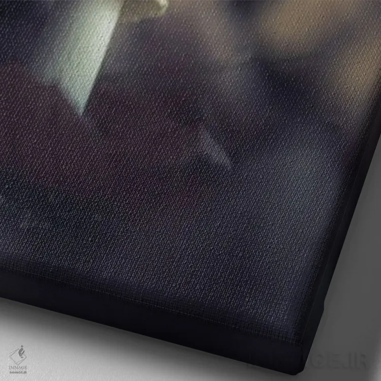 تابلو دکوراتیو قارچ در جنگل اثر جفرسون کاستلاری - نمای نزدیک بافت بوم