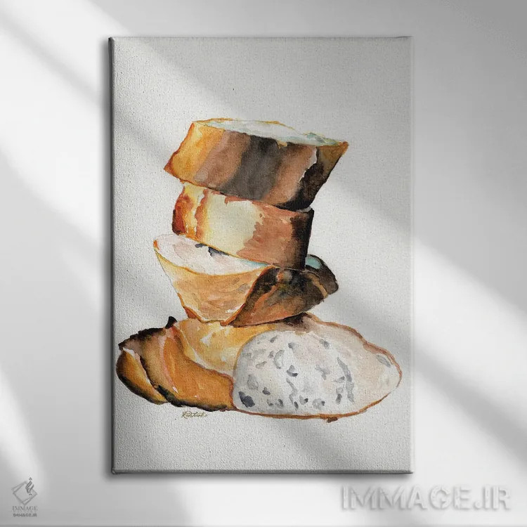 تابلو دکوراتیو توده نان اثر جنیفر رداستریک - نمای روبهرو روی دیوار