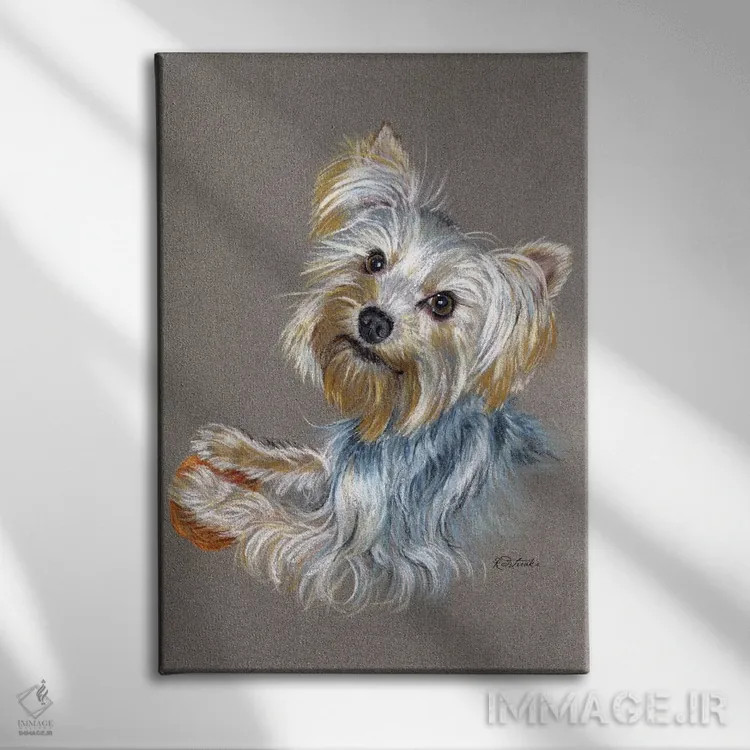 تابلو دکوراتیو یورکی اثر جنیفر رداستریک - نمای روبهرو روی دیوار