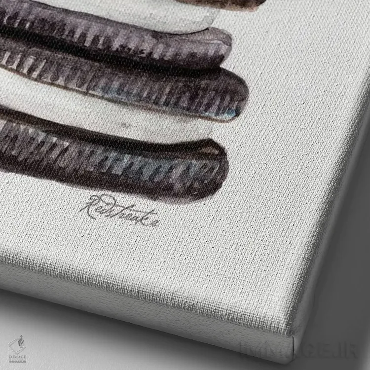 تابلو دکوراتیو توده ای از شگفتی اثر جنیفر رداستریک - نمای نزدیک بافت بوم