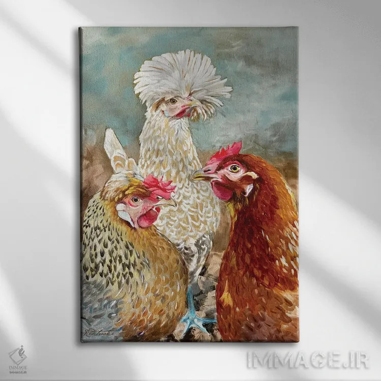 تابلو دکوراتیو دختران طلایی اثر جنیفر رداستریک - نمای روبهرو روی دیوار