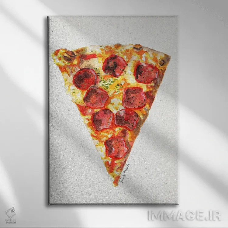 تابلو دکوراتیو باید یک برش بردارم اثر جنیفر رداستریک - نمای روبهرو روی دیوار