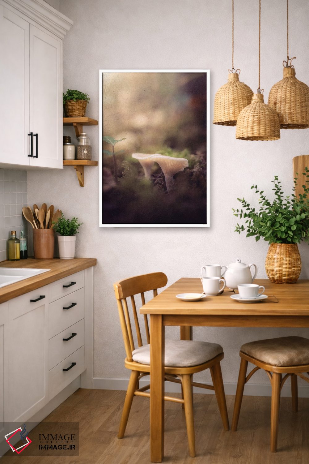 تابلو دکوراتیو قارچ های کوچک در زیرجنگل اثر جفرسون کاستلاری - D5W