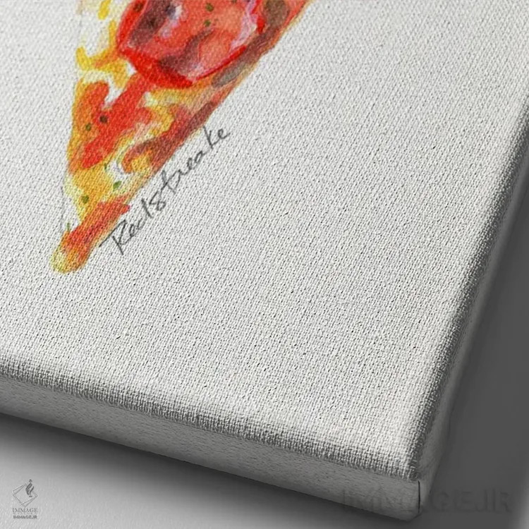 تابلو دکوراتیو باید یک برش بردارم اثر جنیفر رداستریک - نمای نزدیک بافت بوم