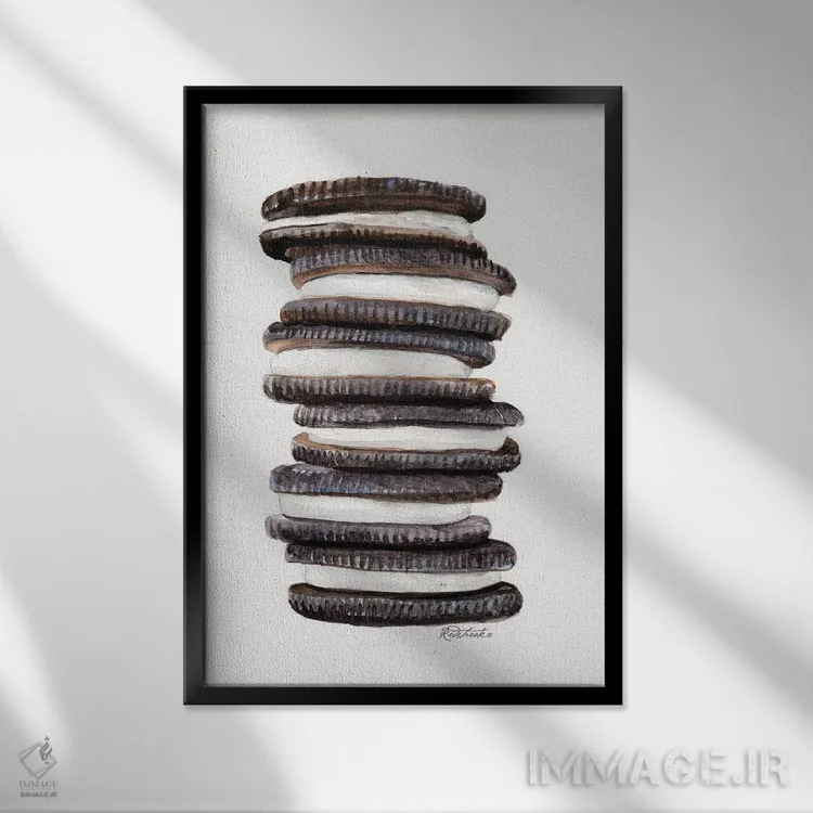 تابلو دکوراتیو توده ای از شگفتی اثر جنیفر رداستریک - نمای قابدار مشکی