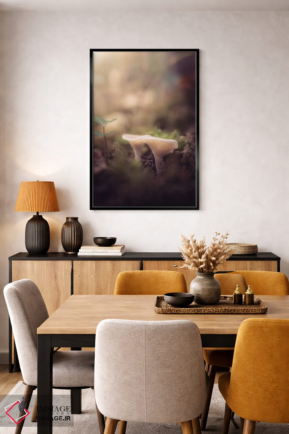 تابلو دکوراتیو قارچ های کوچک در زیرجنگل اثر جفرسون کاستلاری - D6B