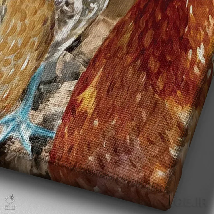 تابلو دکوراتیو دختران طلایی اثر جنیفر رداستریک - نمای نزدیک بافت بوم