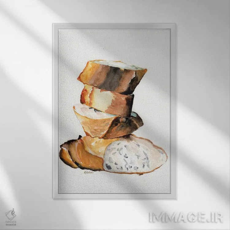 تابلو دکوراتیو توده نان اثر جنیفر رداستریک - نمای قابدار سفید