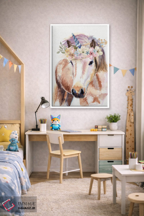 تابلو دکوراتیو تک شاخ با گل ها اثر جنیفر رداستریک - D1W