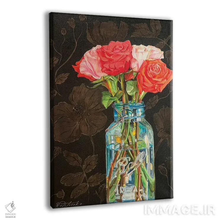 تابلو دکوراتیو گل رز در شیشه ی Ball اثر جنیفر رداستریک - نمای پرسپکتیو محصول