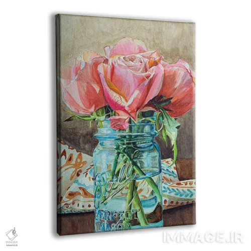 تابلو دکوراتیو گل رز در شیشه ی Ball II اثر جنیفر رداستریک - نمای پرسپکتیو محصول