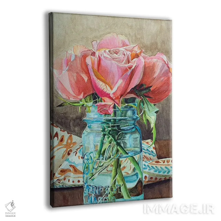 تابلو دکوراتیو گل رز در شیشه ی Ball II اثر جنیفر رداستریک - نمای پرسپکتیو محصول