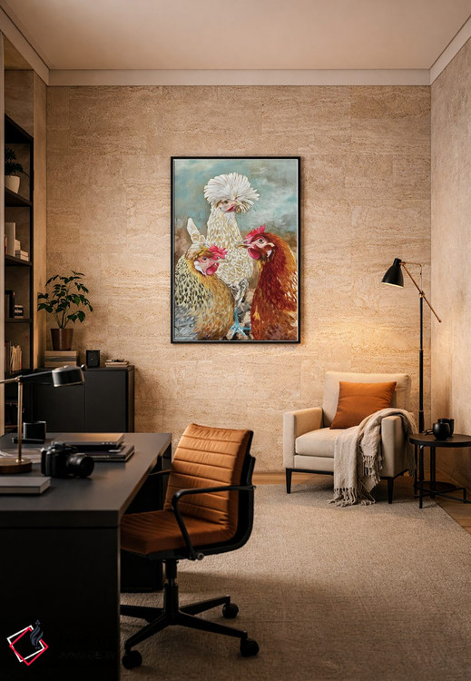 تابلو دکوراتیو دختران طلایی اثر جنیفر رداستریک - D6B