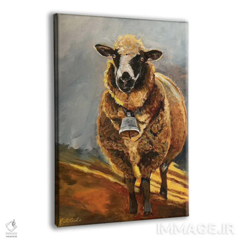 تابلو دکوراتیو گوسفند در غروب اثر جنیفر رداستریک - نمای پرسپکتیو محصول