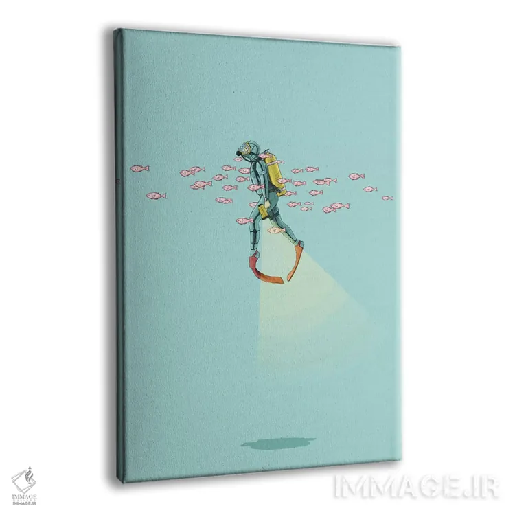 تابلو دکوراتیو شناور زیر دریا اثر جیسون رتلیف - نمای پرسپکتیو محصول