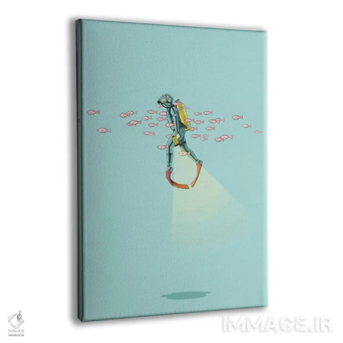 تابلو دکوراتیو شناور زیر دریا اثر جیسون رتلیف - نمای پرسپکتیو محصول