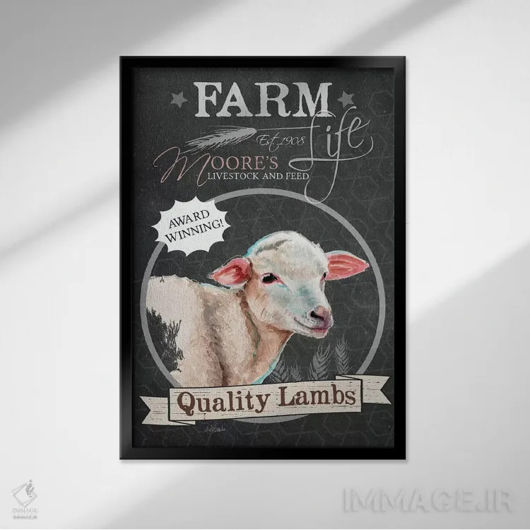 تابلو مدرن بره های با کیفیت اثر جنیفر رداستریک - نمای قابدار مشکی