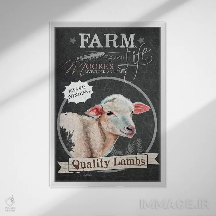 تابلو مدرن بره های با کیفیت اثر جنیفر رداستریک - نمای قابدار سفید