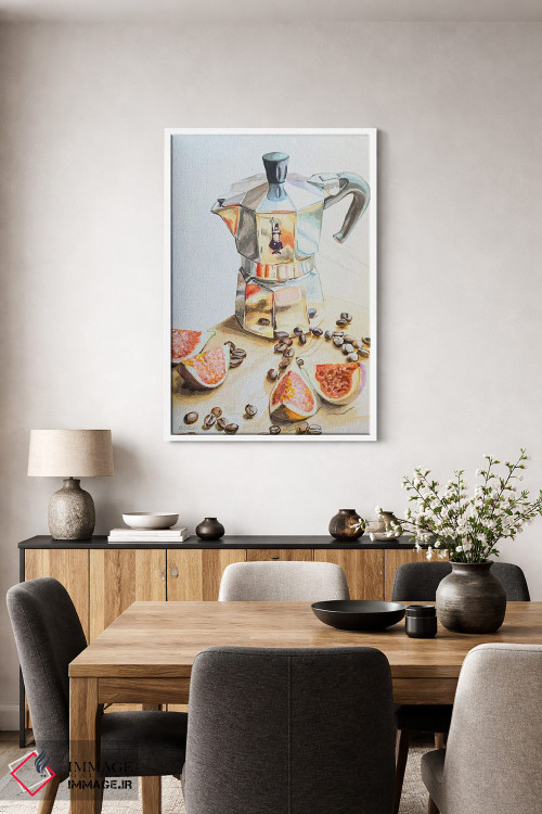 تابلو دکوراتیو قهوه با انجیر اثر جنیفر رداستریک - D4W