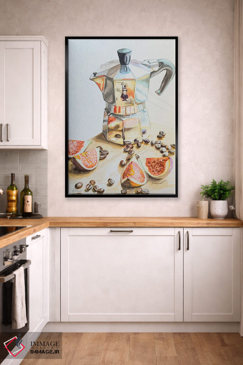 تابلو دکوراتیو قهوه با انجیر اثر جنیفر رداستریک - D2B