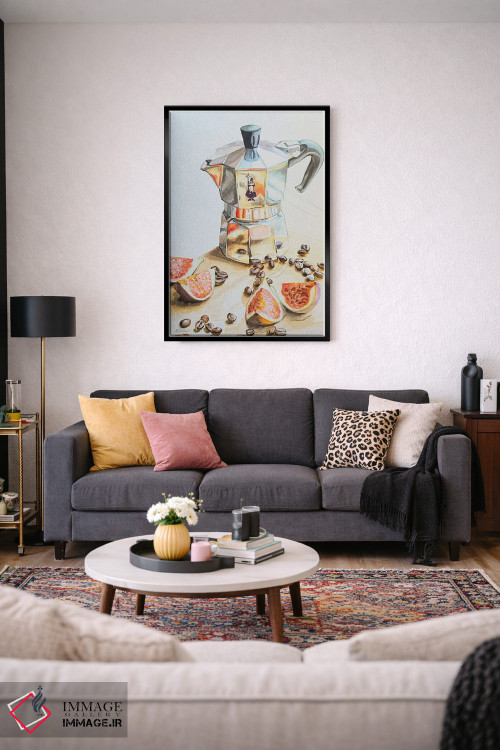 تابلو دکوراتیو قهوه با انجیر اثر جنیفر رداستریک - D5B