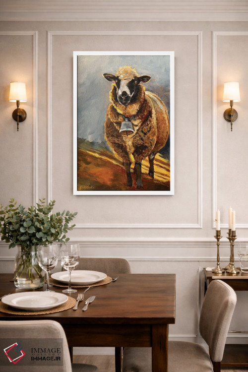 تابلو دکوراتیو گوسفند در غروب اثر جنیفر رداستریک - D1W