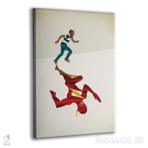 تابلو دکوراتیو دونده سرخ پوش اثر جیسون رتلیف - نمای پرسپکتیو محصول