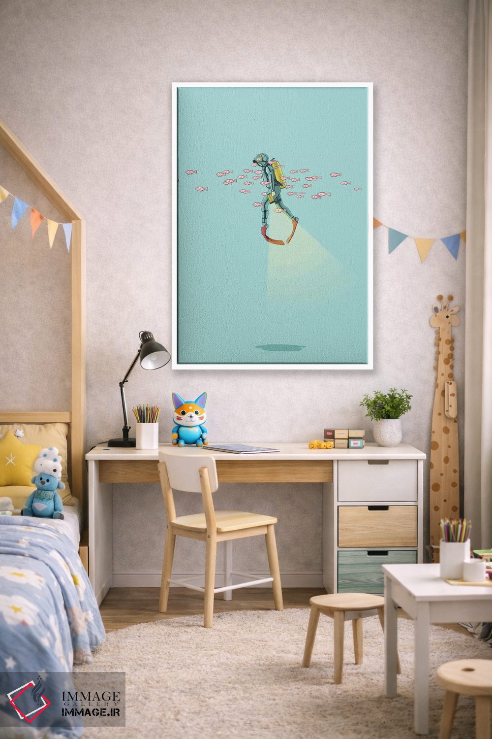 تابلو دکوراتیو شناور زیر دریا اثر جیسون رتلیف - D1W