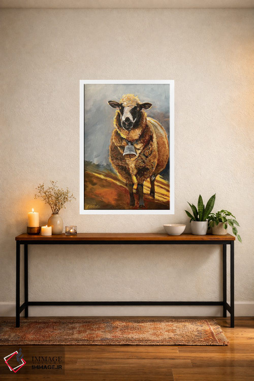 تابلو دکوراتیو گوسفند در غروب اثر جنیفر رداستریک - D4W