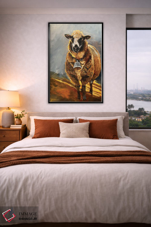 تابلو دکوراتیو گوسفند در غروب اثر جنیفر رداستریک - D5B