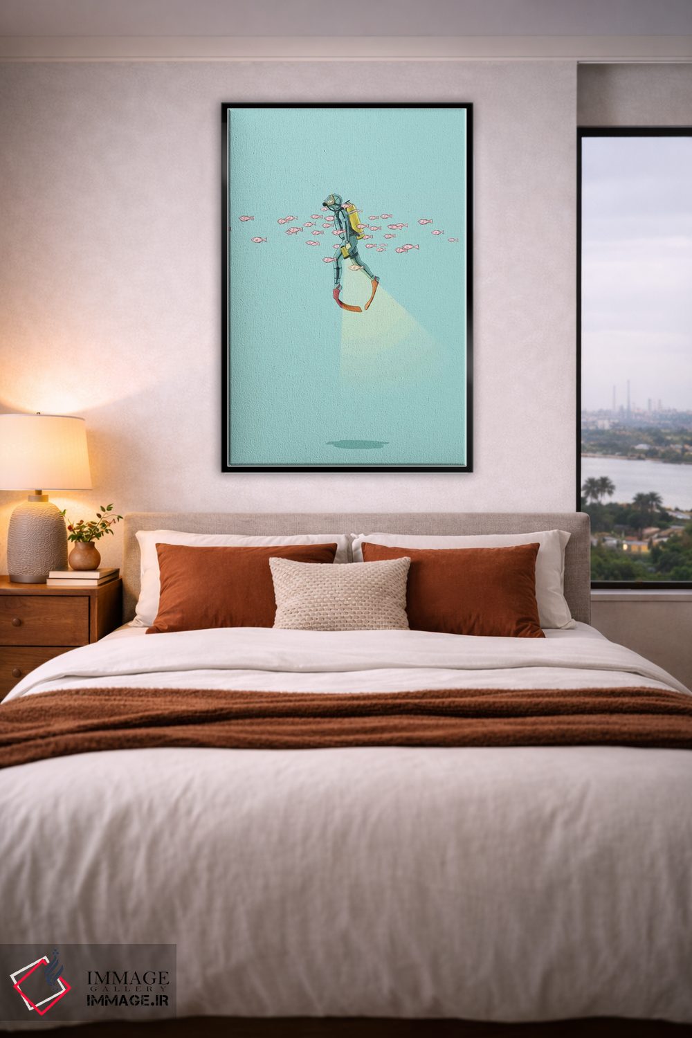 تابلو دکوراتیو شناور زیر دریا اثر جیسون رتلیف - D5B