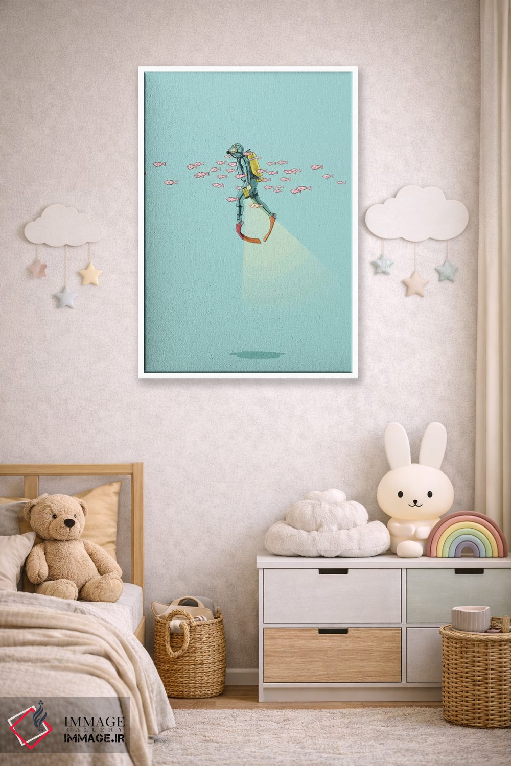 تابلو دکوراتیو شناور زیر دریا اثر جیسون رتلیف - D4W