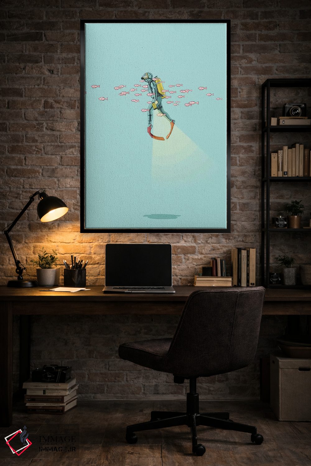 تابلو دکوراتیو شناور زیر دریا اثر جیسون رتلیف - D6B