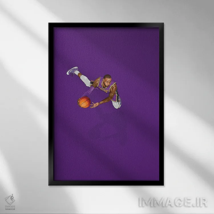 تابلو دکوراتیو مسافران مکرر لبرون اثر جیسون رتلیف - نمای قابدار مشکی