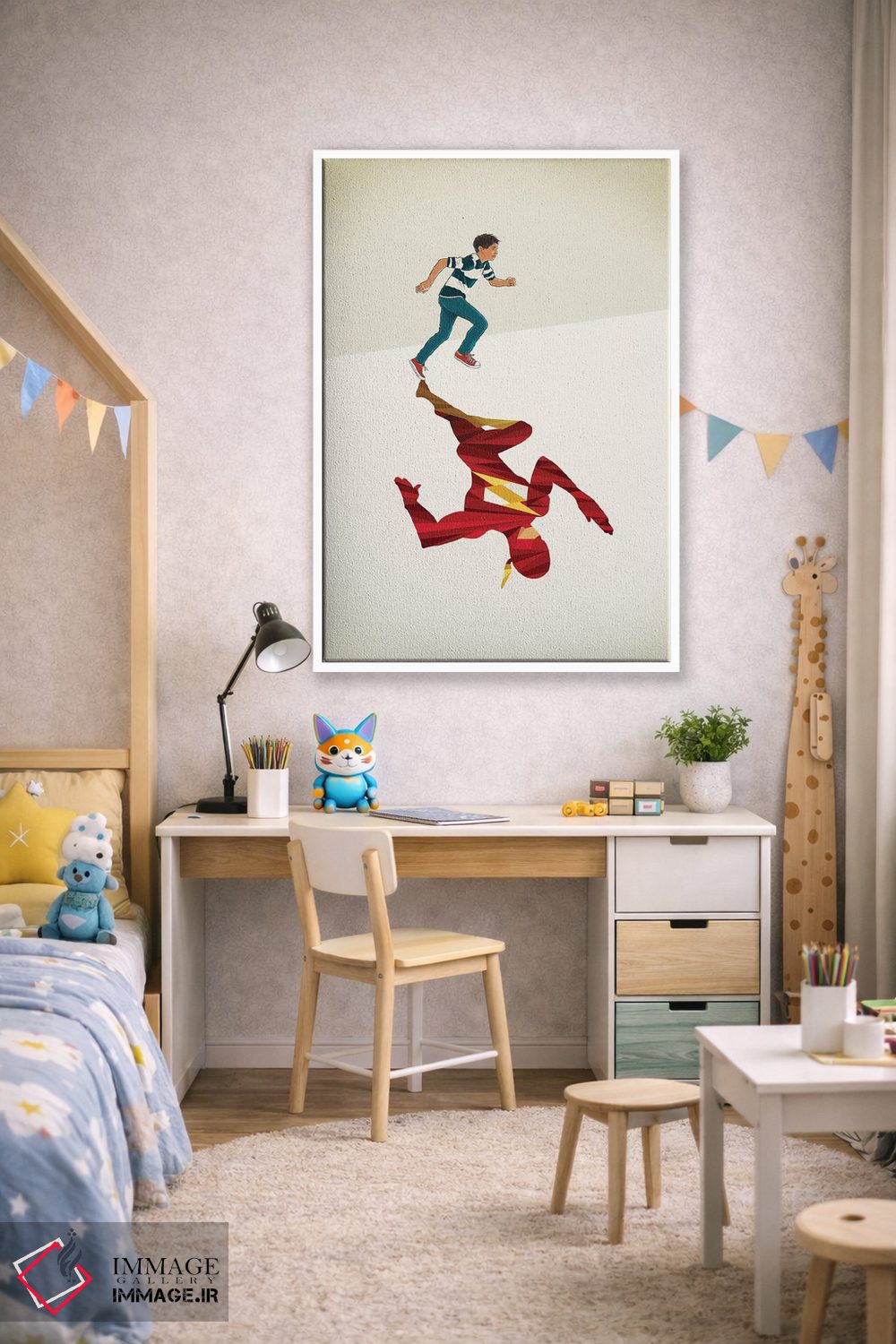 تابلو دکوراتیو دونده سرخ پوش ۲ اثر جیسون رتلیف - D1W