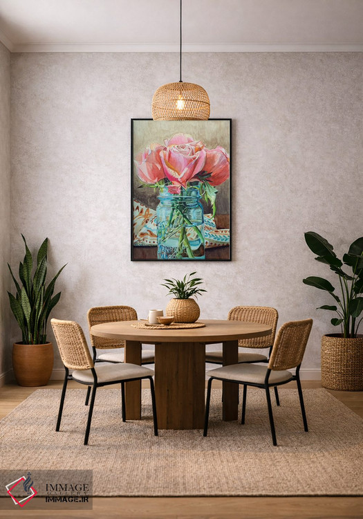 تابلو دکوراتیو گل رز در شیشه ی Ball II اثر جنیفر رداستریک - D5B