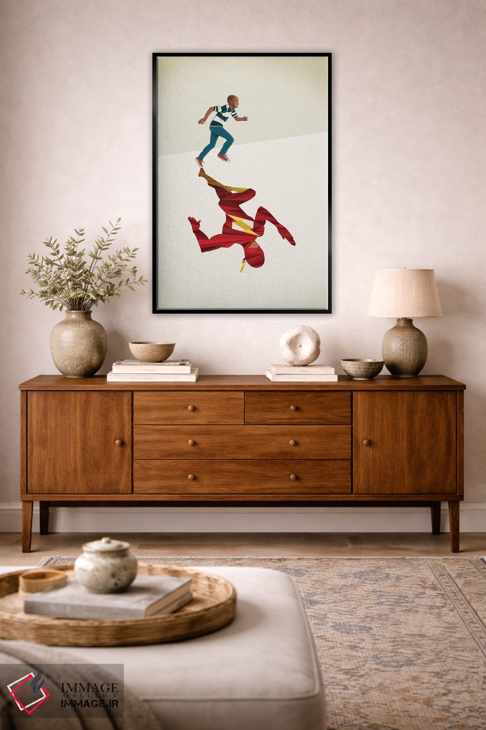 تابلو دکوراتیو دونده سرخ پوش اثر جیسون رتلیف - D5B