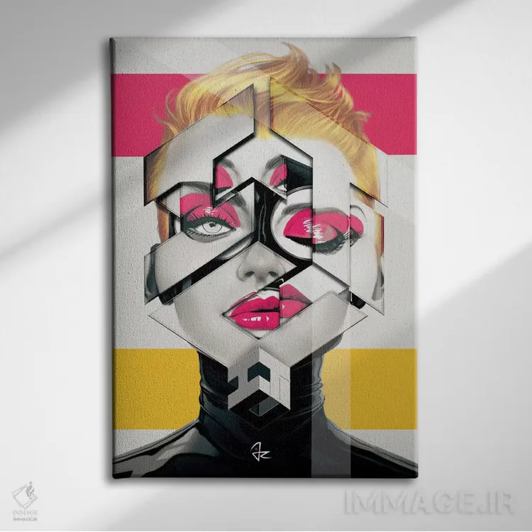 تابلو دکوراتیو شکل ۲ اثر جولیو روسی - نمای روبهرو روی دیوار