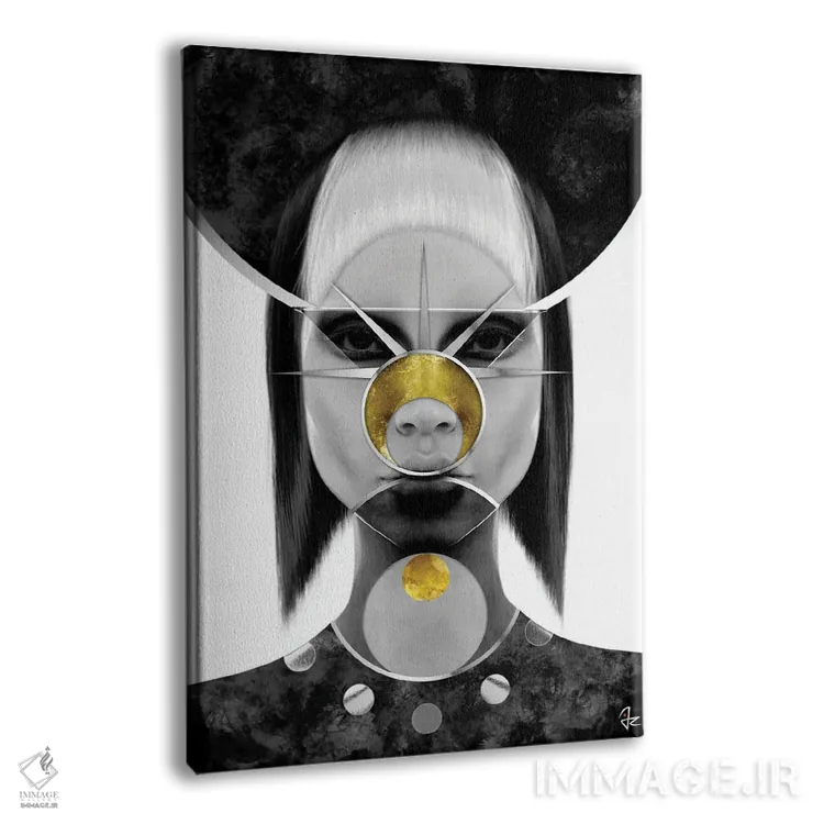 تابلو دکوراتیو رمزنگاری اثر جولیو روسی - نمای پرسپکتیو محصول