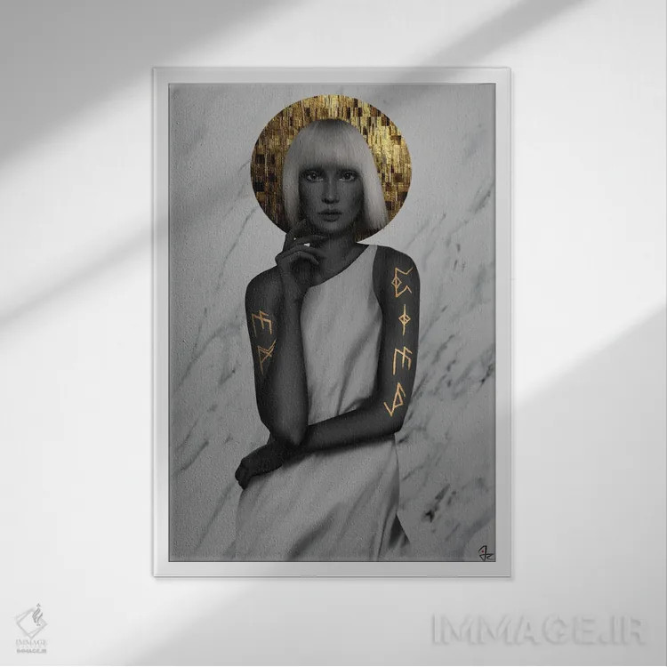 تابلو دکوراتیو رون اثر جولیو روسی - نمای قابدار سفید