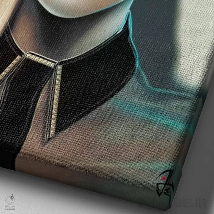 تابلو دکوراتیو مارپیچ اثر جولیو روسی - نمای نزدیک بافت بوم