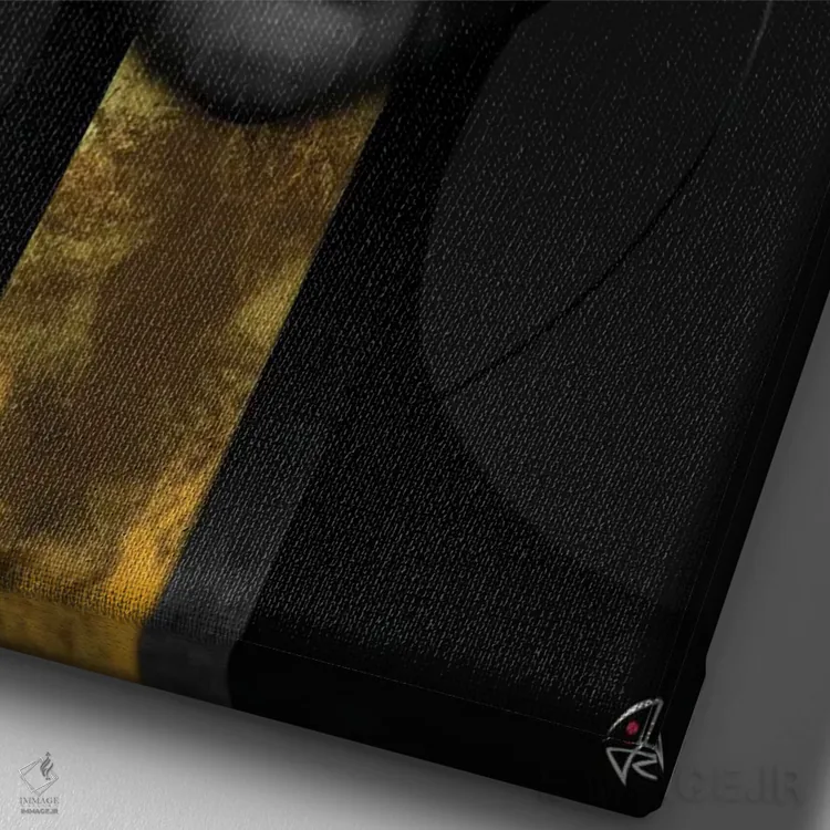 تابلو دکوراتیو مخفی کاری اثر جولیو روسی - نمای نزدیک بافت بوم