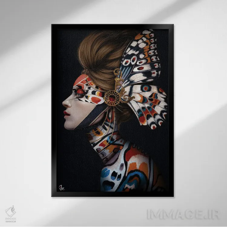 تابلو دکوراتیو دگرگونی اثر جولیو روسی - نمای قابدار مشکی
