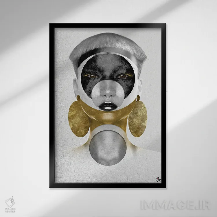 تابلو دکوراتیو آئوروم اثر جولیو روسی - نمای قابدار مشکی