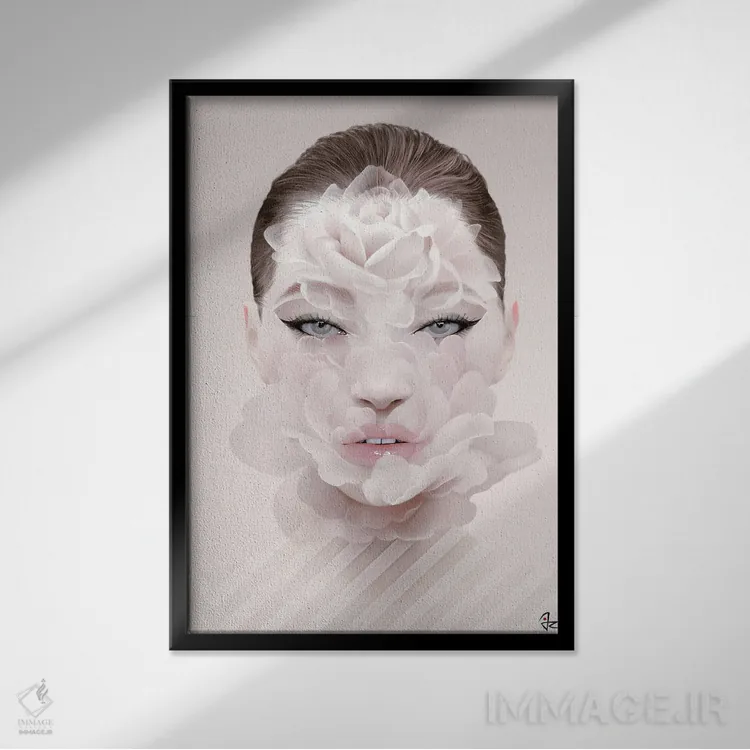 تابلو دکوراتیو راش اثر جولیو روسی - نمای قابدار مشکی